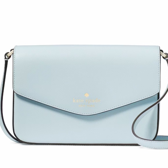 kate spade Handbags - Kate Spade Sadie Envelope Crossbody Saffiano Leather - Crisp Sky NWT
